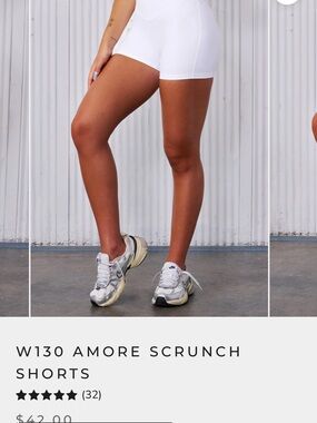YoungLA White Amore Scrunch Shorts